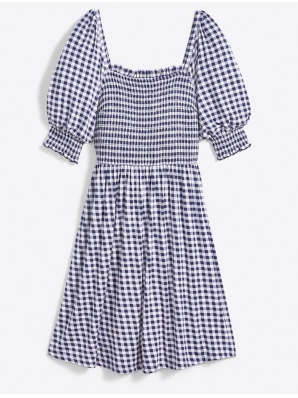 NWT DRAPER JAMES | Jo Dee Navy Gingham Babydoll Dress Large
Cottagecore